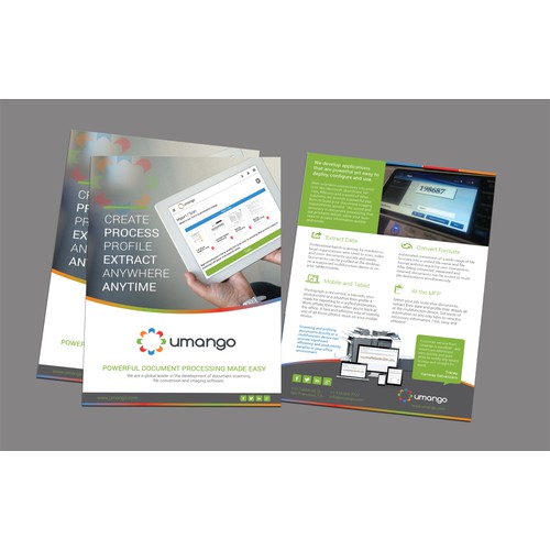 Design us an engaging brochure for our software applications