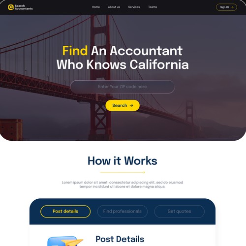 Search Accountant Website design