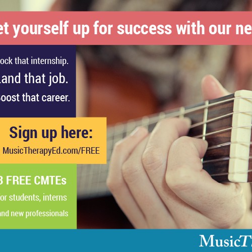 Create a fun design to reach music therapists