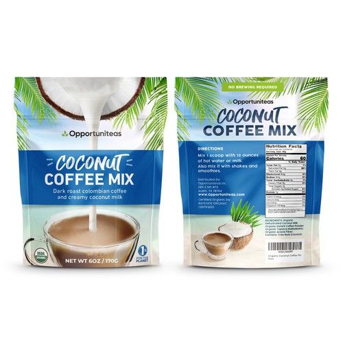 Coconut coffee mix