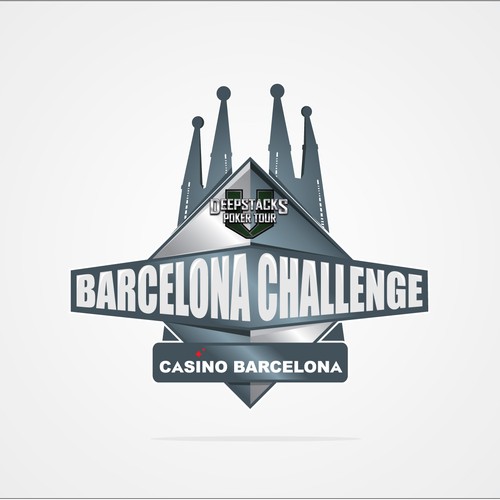 Create the next logo for DeepStacks Poker Tour Barcelona Challenge