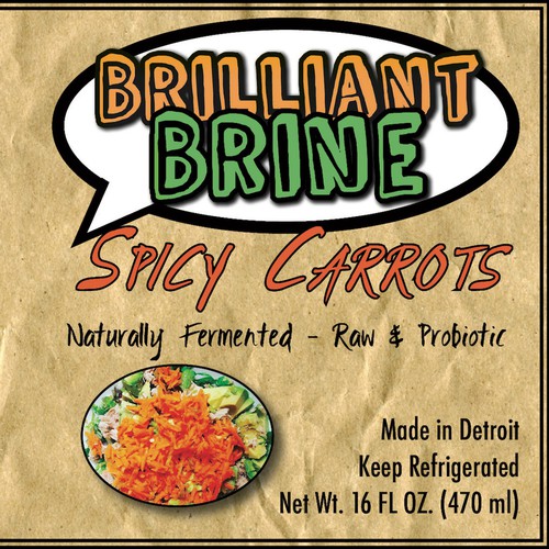 Label for Brilliant Brine Fermented Foods