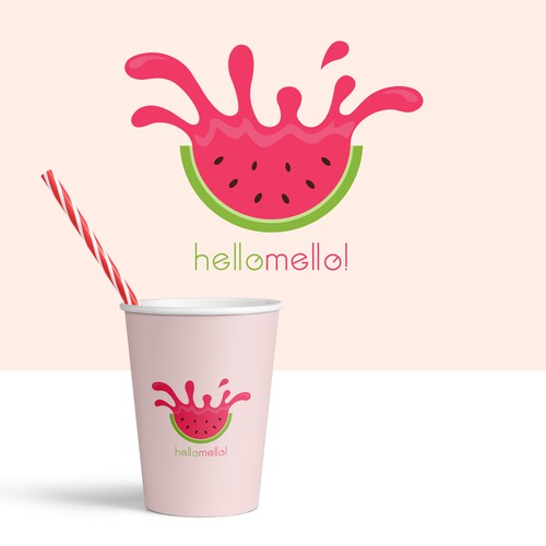 Logo for a watermelon drink