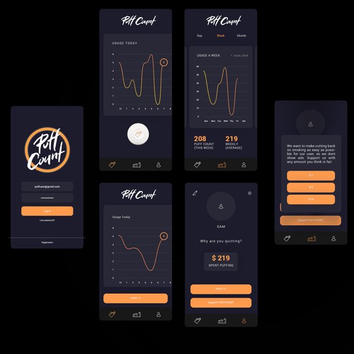 Puff Cound - App design