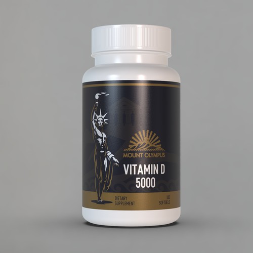 Mount Olympus Supplement Label - Greek God Helios Packaging!