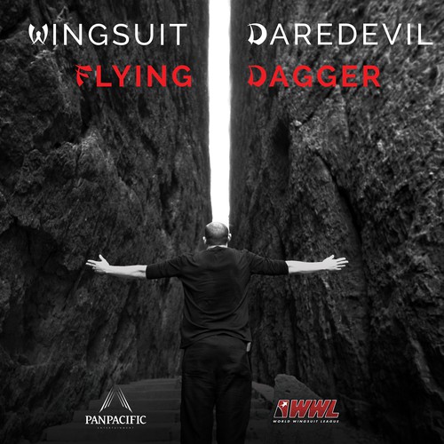 Poster for "Wingsuit Daredevil - Flying Dagger" documentary film.