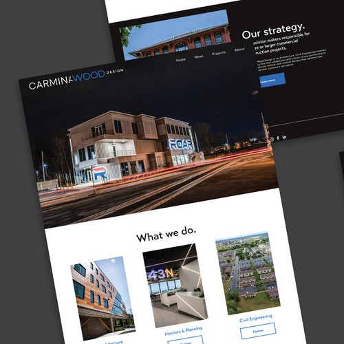 Carmina Wood Website Re-Design