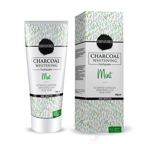 Charcoal whitening toothpaste