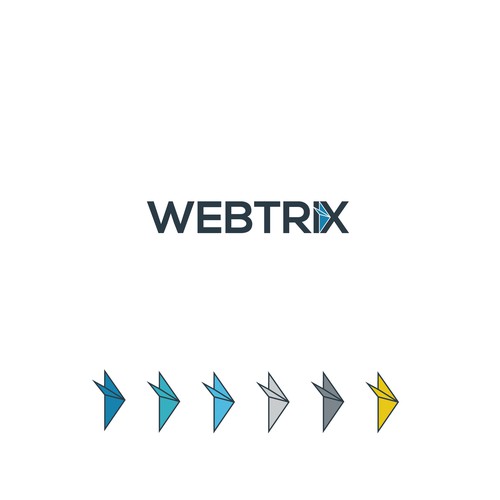 Webtrix. Modern logo for web development company.