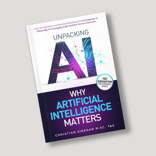 Book cover design- Unpacking AI