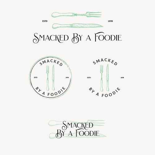 Logo Design Concept for Smacked by a Foodie