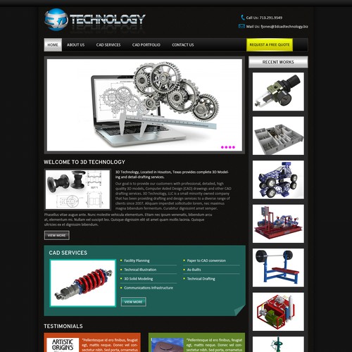 3D Technology Website update