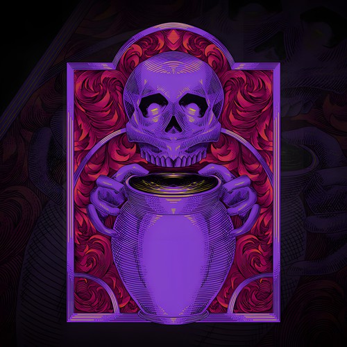 Clothing or Apparel design illustration, Death's Elixir: The Eternal Vessel