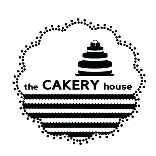 I want a Logo for a small cakery company called "THE CAKERY HOUSE"