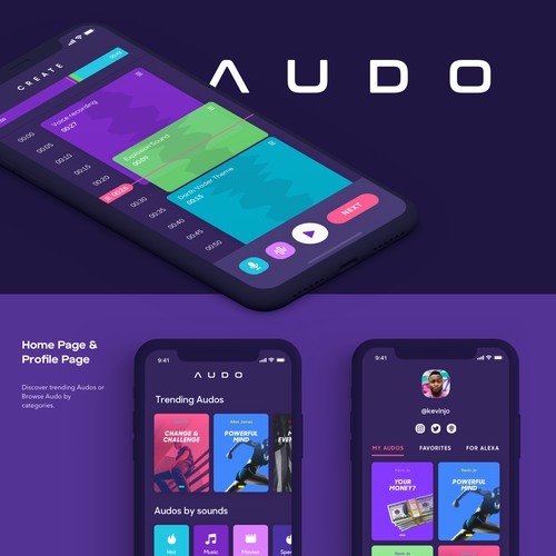 UI/UX Design for Social Audio App