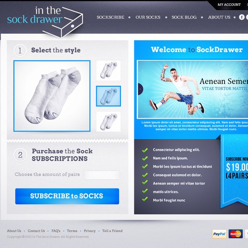 Webdesign for Sock Drawer