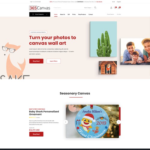 Canvas Website design