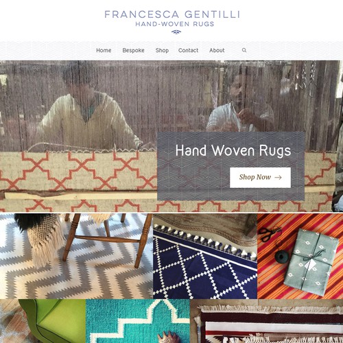 Design a new website for an exciting new rug brand