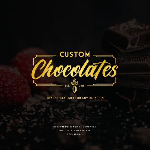 Classic logo for a chocolate brand.