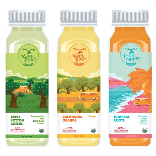 Redesign Happy Moose Juice Bottle