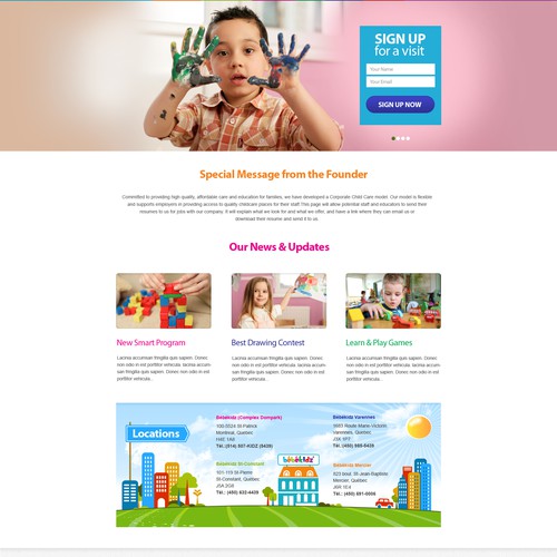 website design for Bébékidz