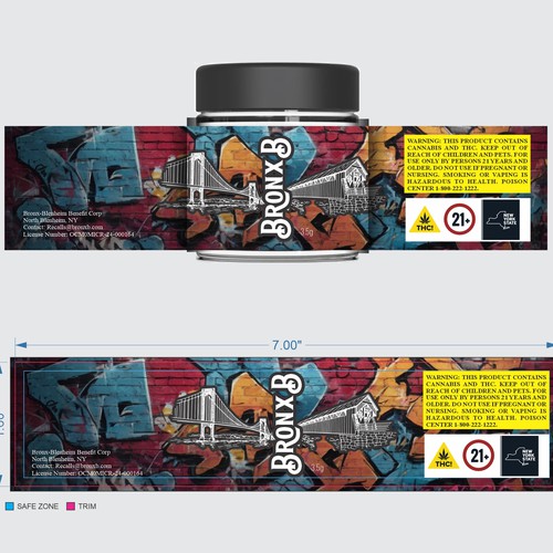 BronxB Cannabis Label Design
