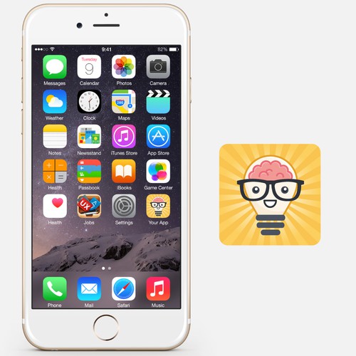 Logo for a mobile game that challenges your brain
