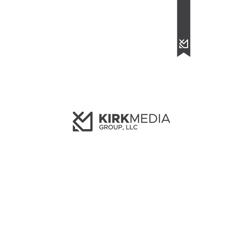 a logo concept for a media group