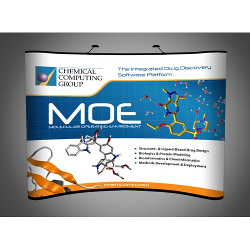 Trade Show Booth Design - Drug Discovery Software - Create a Piece ofMolecular Artwork