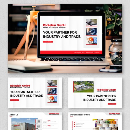 PowerPoint Design for the "Röckelein GmbH" Project.