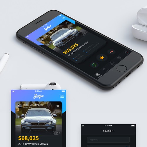 App concept for buy sell automotive