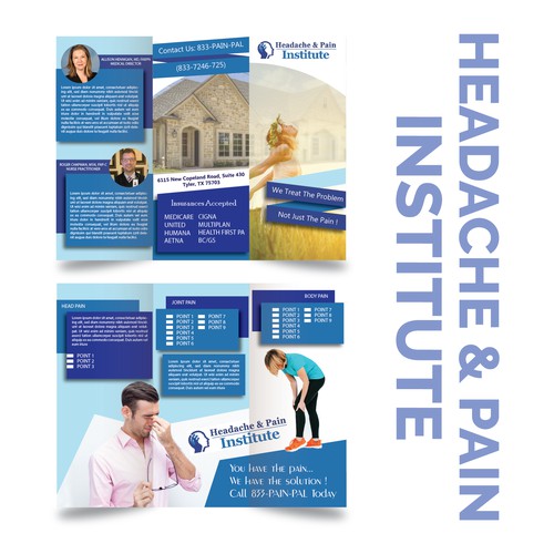 A brochure for headache and pain institute