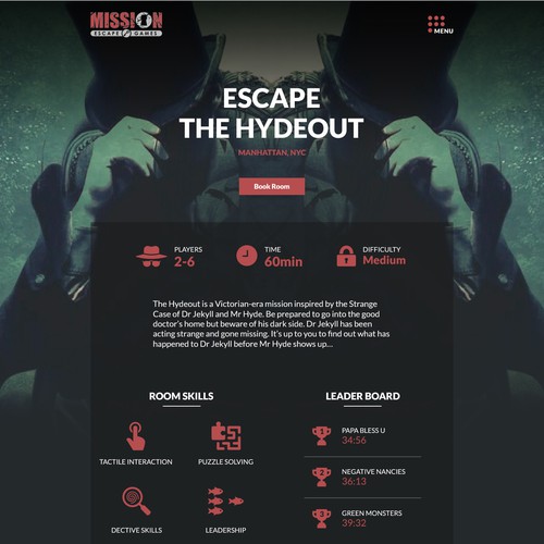 Escape Room Website