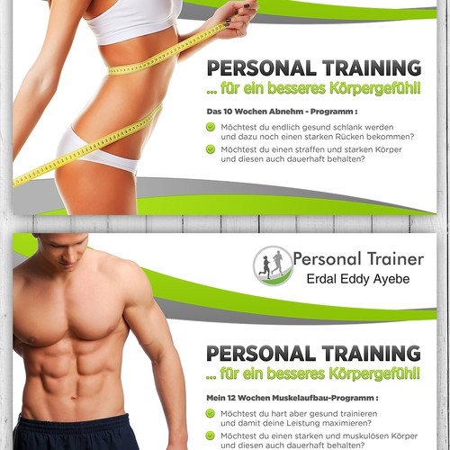 postcard, flyer or print für Personal Trainer Eddy Ayebe