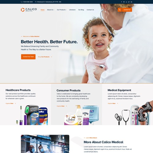 Homepage design