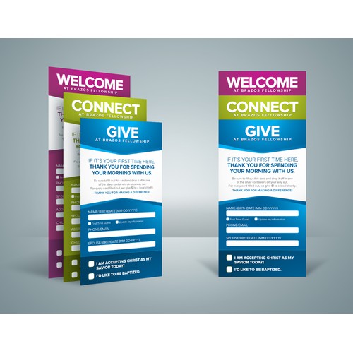 Design an Information Gathering Card : 1-to-1 designs to follow