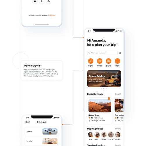 Travel App UX&UI Design