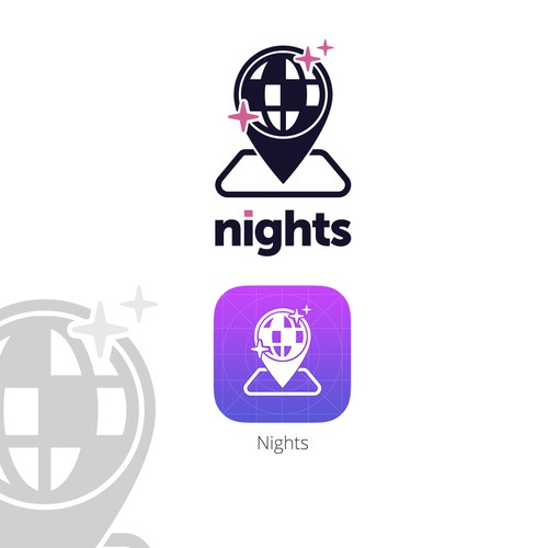 Nights mobile application logo and icon