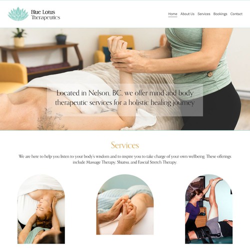 Squarespace Website for Massage Therapist