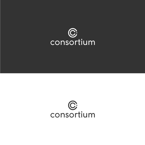 Modern simple logo for consortium