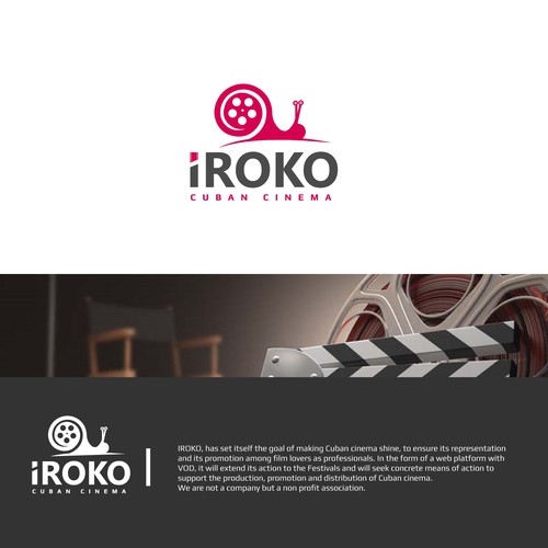 logo 2 design for IROKO Cuban Cinema.