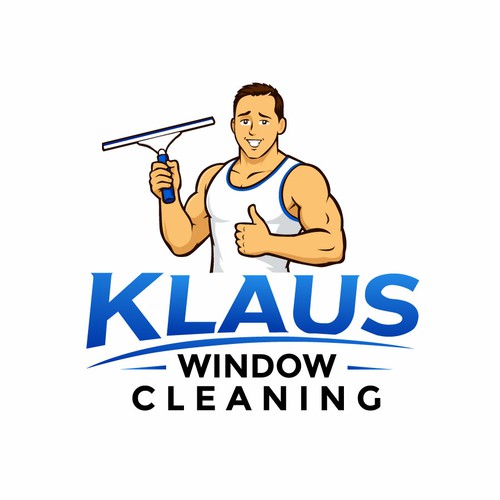 Klaus Window Cleaning – Professional Mascot Logo Design