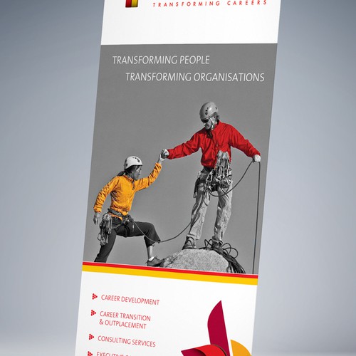 Pull up banner design to communicate new brand
