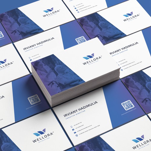 Wellora Business Card Design 
