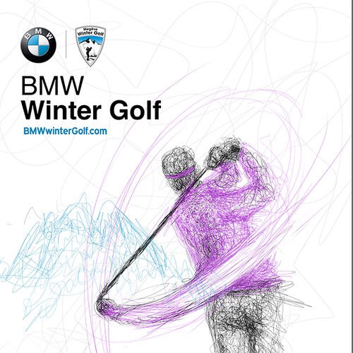 BMW winter golf posters
