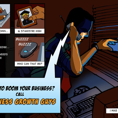 Marketing with graphic novel feel
