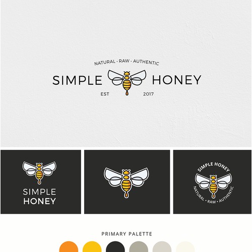 Logo and brand design for raw honey company