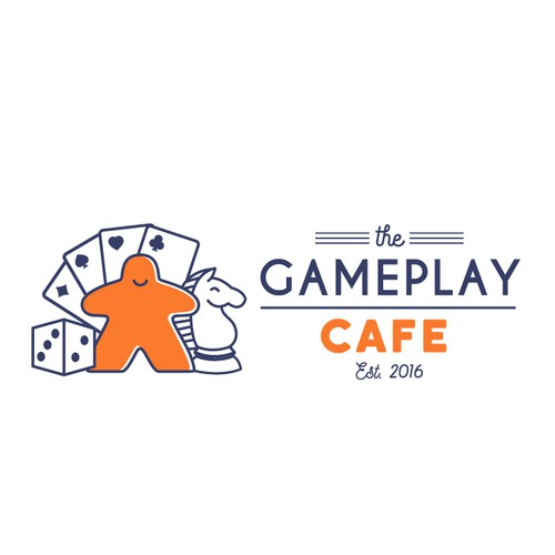 A fun, playful logo for a gameplay cafe