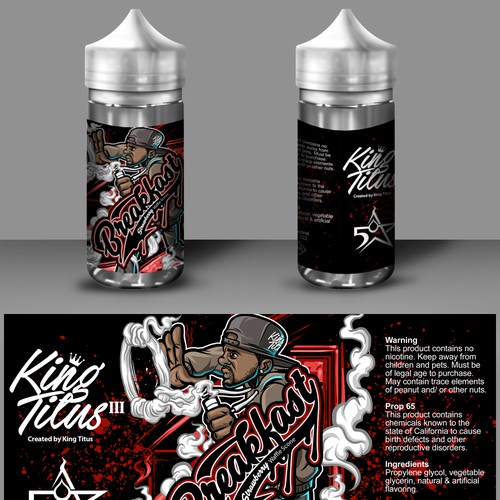 Eliquid label for King Titus