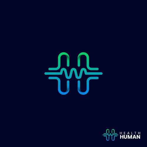 Health Human Modern Logo